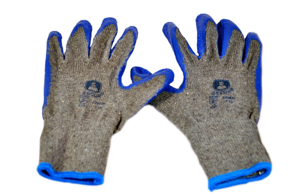 Guantes Lanilla Goma Flex - Talle 10