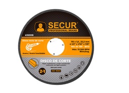 [416008] Disco de Corte 4 y 1/2" - 115 mm x 1,6 mm Secur